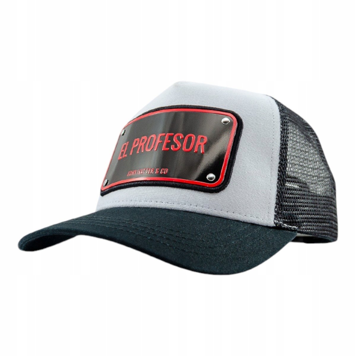 John hatter czapka z daszkiem baseball cap biała/czarna el profesor