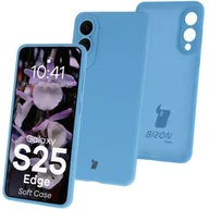 Etui i futerały do telefonów - Bizon Silikonowe etui Soft Case do Galaxy S25 Edge, niebieskie - miniaturka - grafika 1