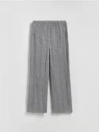 Spodnie damskie - Reserved - Dzianinowe spodnie z wiskozą - szary - miniaturka - grafika 1