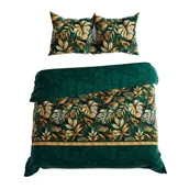 Pościel - Pościel satynowa 200x220 Selva złote liście - miniaturka - grafika 1