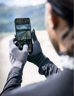 COMPRESSPORT rękawiczki biegowe 3D THERMO GLOVES asphalte black - Rękawiczki rowerowe - miniaturka - grafika 7