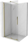 Ścianki i drzwi prysznicowe - Mexen Velar drzwi prysznicowe rozsuwane Walk-in 120 cm, transparent, złote - 871-120-000-03-50 - miniaturka - grafika 1