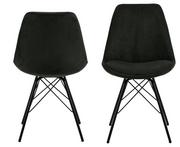 Krzesła - Krzesła Eris do jadalni tapicerowane - ciemnozielony sztruks - miniaturka - grafika 1