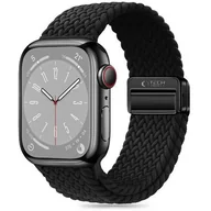 Akcesoria do smartwatchy - Pasek Nylonowy do Apple Watch 4 / 5 / 6 / 7 / 8 / 9 / SE (38 / 40 / 41 mm) NylonMag Black - miniaturka - grafika 1