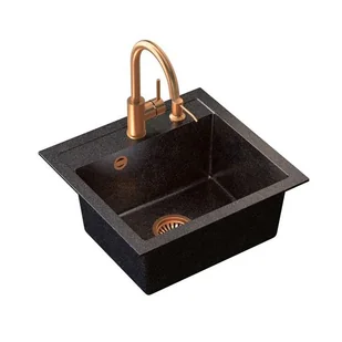 STEINER Quadron Zlewozmywak granit + bateria + dozownik miedź JOHNNY 110 ART5047C1BP_3323502_PVDBSC1_D - Zlewozmywaki z baterią - miniaturka - grafika 5