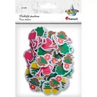 Zabawki kreatywne - Naklejki piankowe kwiaty konewki drzewa 70szt - miniaturka - grafika 1