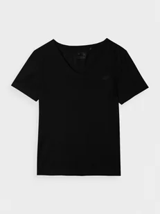 Damski t-shirt basic 4F 4FWAW24TTSHF1649 - czarny - Koszulki sportowe damskie - miniaturka - grafika 1