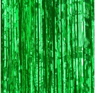 Kurtyna - zasłona na drzwi zielona - 100 x 200 cm - Sylwester - miniaturka - grafika 1