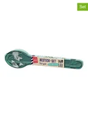 Sztućce dla dzieci - moses. 4-częściowy zestaw sztućców w kolorze miętowo-srebrnym - miniaturka - grafika 1