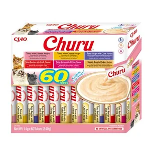 INABA  Churu dla kota - mix smaków z tuńczykiem 60x14g - Przysmaki dla kotów - miniaturka - grafika 1