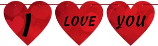 Baner wiszący serca I Love You na Walentynki - 2m - Walentynki - miniaturka - grafika 1