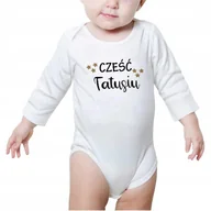 Body dla niemowląt - Body Dziecięce Białe CZEŚĆ TATUSIU! Różne Wzory 80 - miniaturka - grafika 1
