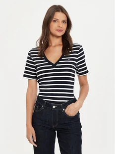 Tommy Hilfiger T-Shirt New Cody WW0WW40584 Granatowy Slim Fit - Koszulki i topy damskie - miniaturka - grafika 1
