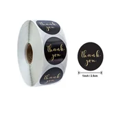 Scrapbooking - Naklejki Ozdobne Okrągłe Thank You 100 Szt. - miniaturka - grafika 1