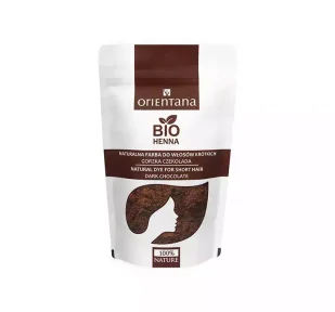 Orientana Bio Henna, naturalna roślinna farba do włosów, Gorzka Czekolada, 50 g - Farby do włosów i szampony koloryzujące - miniaturka - grafika 2