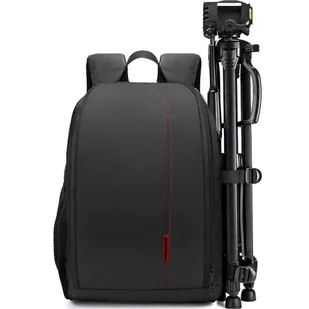 Plecak fotograficzny wodoodporny pokrowiec na aparat, sprzęt fotograficzny, laptop 15.6 duży 44x30x19 Czarno-czerwony - Plecaki - miniaturka - grafika 10