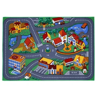 Van der Meulen AK Sports Mata do zabaw z miasteczkiem Quiet Town, 133 cm, QUIET TOWN - Maty edukacyjne - miniaturka - grafika 2