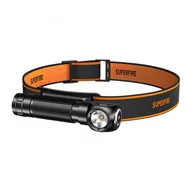 Latarki - Latarka czołowa 2w1 Superfire TH04, 600lm, USB-C - miniaturka - grafika 1