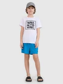 Kąpielówki dla chłopców - 4F Spodenki plażowe boardshorty chłopięce - niebieskie 122/128 (6-8 lat) - miniaturka - grafika 1