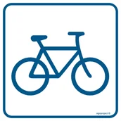 Systemy ekspozycyjne i znaki informacyjne - RA057 ŚCIEŻKA DLA ROWERZYSTÓW (PRZECHOWALNIA ROWERÓW), PN - PŁYTA PCV 1MM; (300X300MM) - miniaturka - grafika 1