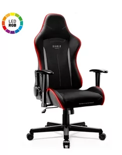 Fotel gamingowy LED Diablo X-Starter: czarny, świecący, kubełkowy - Fotele gamingowe - miniaturka - grafika 1