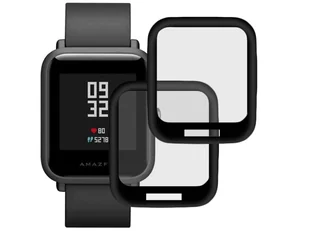 Alogy 2x Elastyczne Szkło 3D  Full Glue do Xiaomi Amazfit Bip U Black - Akcesoria do smartwatchy - miniaturka - grafika 1