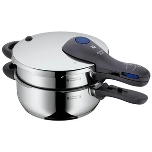 WMF WMF Perfect Plus szybko zestaw garnków 2-częściowy szybko rondel pokrywką szybko patelnia 3L i 4,5L bez zastosowania 22 cm Made in Germany idealna również do Cromargan ze stali nierdzewnej ze stali (0793939990) - Rondle - miniaturka - grafika 1