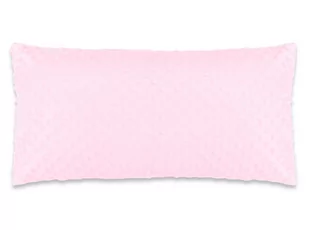 MimiNu, Poduszka dekoracyjna na suwak, Minky, Róż, 30x60 cm - Kołdry i poduszki dla dzieci - miniaturka - grafika 1