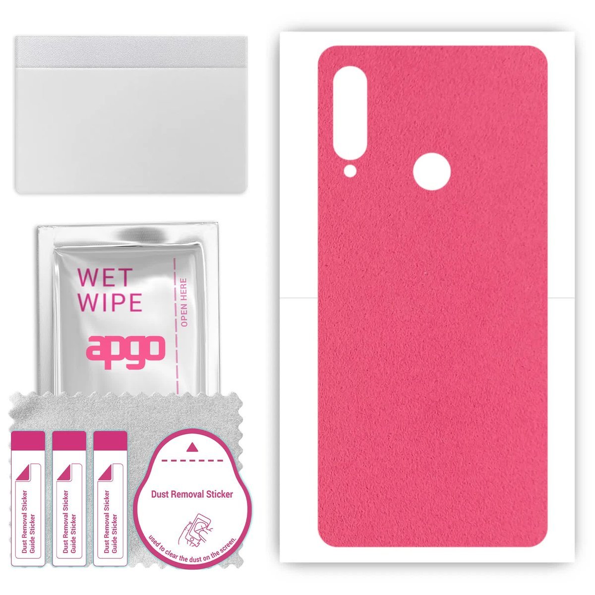 Folia naklejka skórka strukturalna na TYŁ Zamsz do Lenovo Z6 Youth - Zamsz Różowy - apgo SKINS