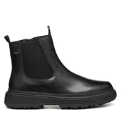 Botki damskie - Botki Geox D Lamidie + Grip Abx D46XMD 00043 C9999 Czarny - miniaturka - grafika 1