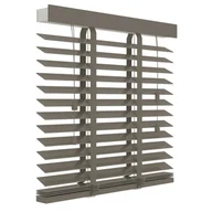 Żaluzje - Żaluzja drewniana 60 x 220 cm szara 50 mm - miniaturka - grafika 1