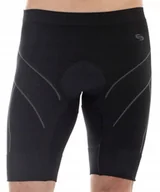 Spodenki rowerowe - Spodenki rowerowe męskie krótkie z wkładką Brubeck czarny XL - miniaturka - grafika 1