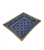 Tace i patery - Talerzyk ceramiczny granatowy hamptons 2 - miniaturka - grafika 1