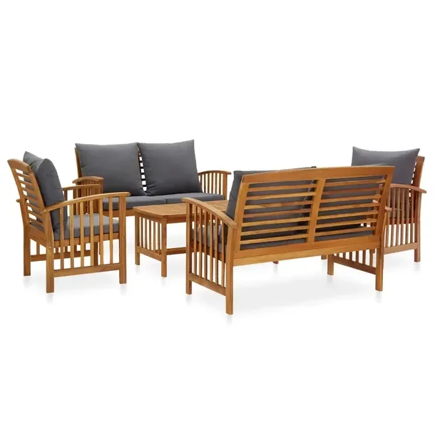 Zestaw Wypoczynkowy Vintage z Drewna Akacjowego: Stolik 102x50x43cm, Ławka