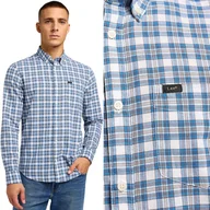 Koszule męskie - Lee BUTTON DOWN Atlantic BAWEŁNIANA KOSZULA W KRATKĘ REGULAR FIT XL - miniaturka - grafika 1