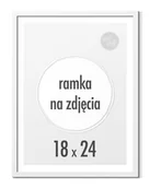 Ramki na zdjęcia - Ramka na zdjęcia 18x24 cm B5 Ramki 24x18 biała stojąca z nóżką - miniaturka - grafika 1
