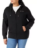 Bluzy damskie - Champion Damska bluza z kapturem American Classics Oversize Full Zip, czarny, S - miniaturka - grafika 1