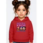 Bluzy dla dziewczynek - BLUZA DZIECIĘCA K-POPOWE ŁOWCZYNIE DEMONÓW HUNTRIX 104 Z KAPTUREM - miniaturka - grafika 1