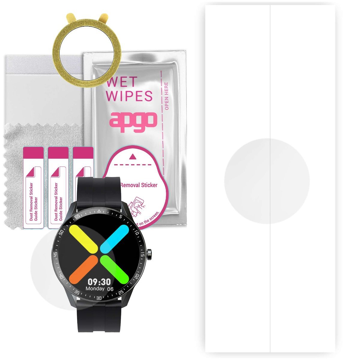 1x Folia hydrożelowa do Watchmark Outdoor WG1 - apgo Smartwatch Hydrogel Protection Ochrona na ekran smartwatcha