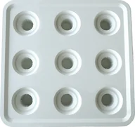 Świeczniki - Świecznik Stumpastaken S białe aluminium - miniaturka - grafika 1