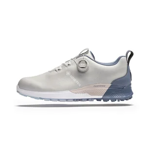 Męskie buty golfowe Mizuno Genem WG GTX BOA grey/blue - Golf - miniaturka - grafika 1