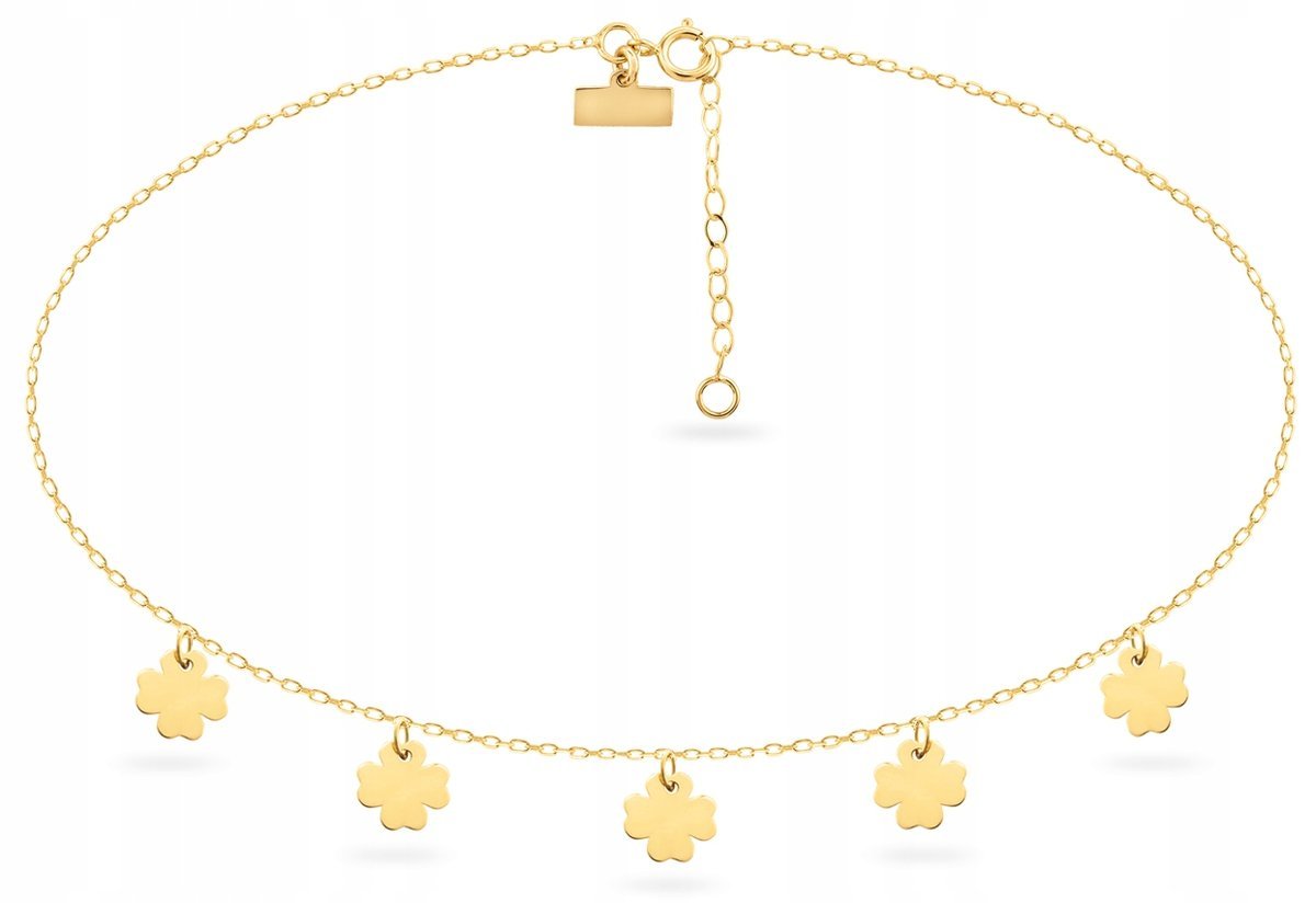 ZŁOTA BRANSOLETKA CHOKER KONICZYNKA NA NOGĘ 333