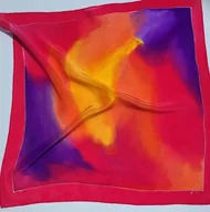 Apaszki i szaliki damskie - Gawroszka jedwabna, malowana - miniaturka - grafika 1