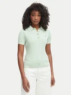 Swetry damskie - Tommy Hilfiger Sweter WW0WW41474 Zielony Regular Fit - miniaturka - grafika 1