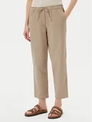 Spodnie damskie - Marc O'Polo Spodnie materiałowe M03 1340 10073 Beżowy Tapered Fit - miniaturka - grafika 1