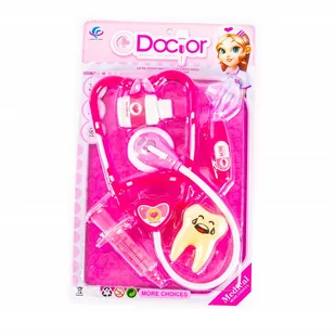 Różowy zestaw lekarza mały doktor zabawki szpital - Zabawy w naśladowanie dorosłych - miniaturka - grafika 1