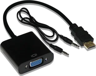 INCA Adapter IHTV-7TS HDMI > VGA St. + USB Audio, 1080P, SW retail - Złącza, przejściówki, adaptery - miniaturka - grafika 1