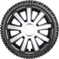 Kołpaki samochodowe - LEOPLAST Kołpak flash 16" czarno-srebrny AMI-L07102 - miniaturka - grafika 1