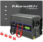 Przetwornice samochodowe - Qoltec Monolith 2000 MS Wave 12V na 230V 1000/2000W USB - miniaturka - grafika 1