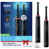 AGD OUTLET - Braun Oral-B szczoteczka elektryczna PRO3 3900 BLACK Crossaction - zestaw dwóch szczoteczek Oral-b w kolorze czarnym  /OUTLET/  - uszkodzone/wgniecione opakowanie zewnętrzne (pudełko) - miniaturka - grafika 1